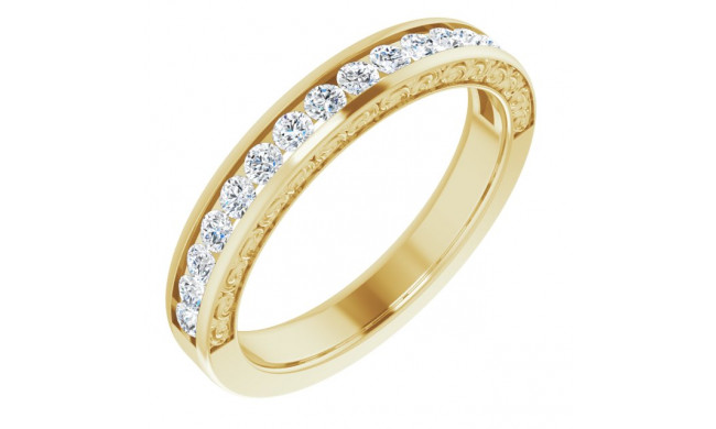 14K Yellow 1/2 CTW Round Diamond Anniversary Band - 1227526002P