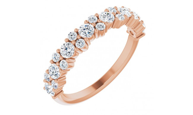 14K Rose 9/10 CTW Diamond Anniversary Band - 123328602P