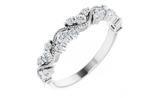 14K White 3/8 CTW Diamond Anniversary Band - 123863600P