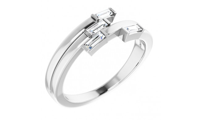 14K White 1/4 CTW Diamond Geometric Ring - 124113600P