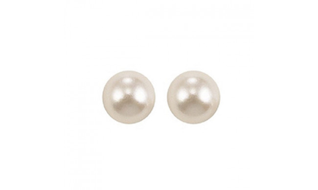 Gems One 14Kt White Gold Pearl (1 Ctw) Earring - PS7.5AAA-4W