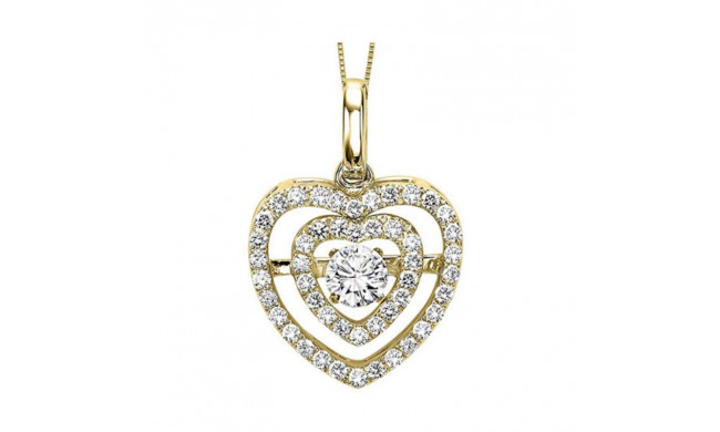 Gems One 14KT Yellow Gold & Diamond Rhythm Of Love Neckwear Pendant  - 3/8 ctw - ROL1018-4YC