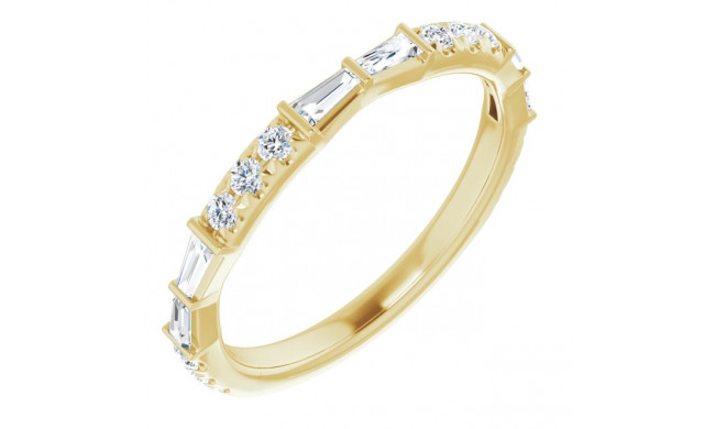 14K Yellow 3/8 CTW Diamond French-Set Anniversary Band - 123608601P