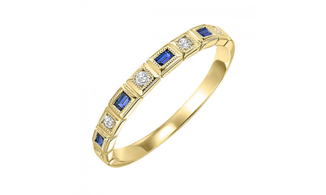 Gems One 10Kt Yellow Gold Diamond (1/20Ctw) & Sapphire (1/8 Ctw) Ring - FR1042-1YD