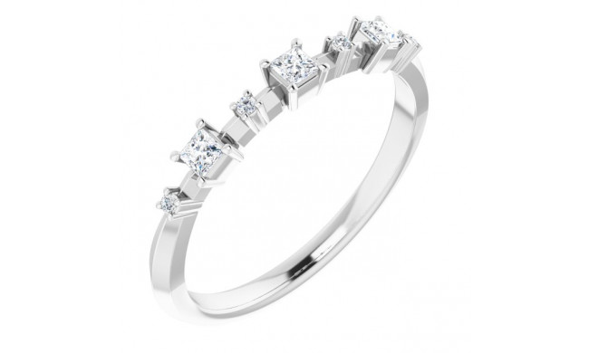 14K White 1/6 CTW Diamond Anniversary Band - 124217600P