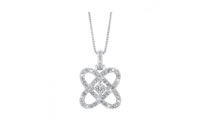 Gems One Silver Diamond (1/4Ctw) Pendant - PD10454-SSF