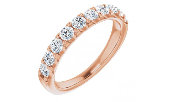 14K Rose 3/4 CTW Diamond Anniversary Band - 123041610P