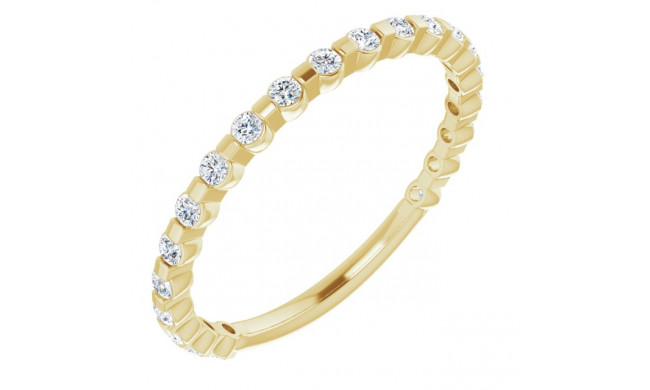 14K Yellow 1/4 CTW Diamond Anniversary Band - 123208601P