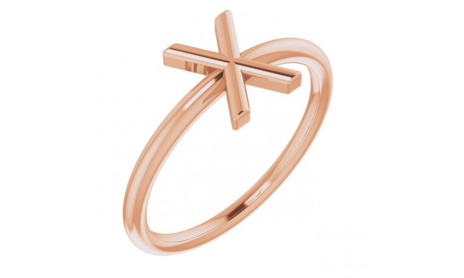 14K Rose Initial X Ring - 51895241P