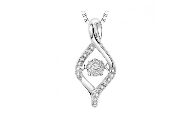 Gems One Silver Diamond (1/20 Ctw) Pendant - ROL1031-SSWD