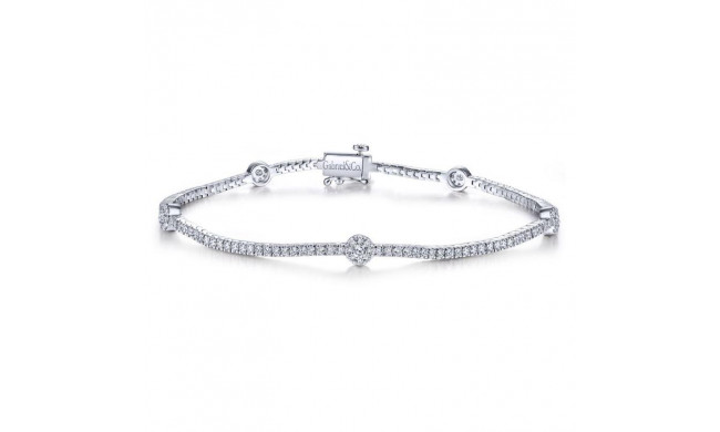 Gabriel & Co. 14k White Gold Lusso Diamond Tennis Bracelet - TB4228W45JJ