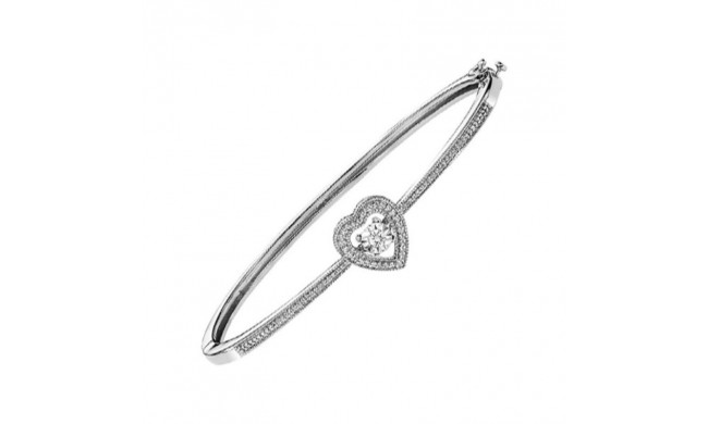 Gems One Silver (SLV 995) Diamond Rhythm Of Love Bangle   - 1/4 ctw - ROL1205-SSSC