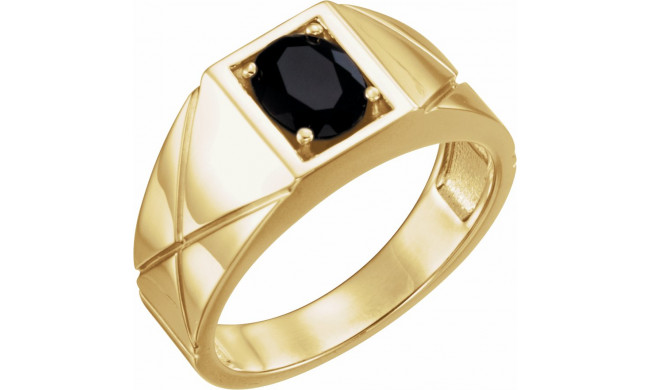 14K Yellow Onyx Ring - 9839601P