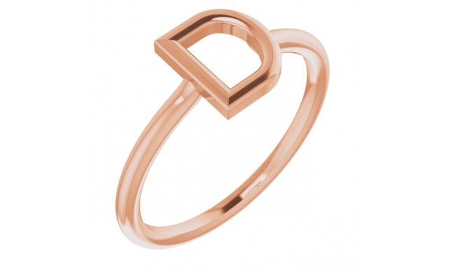 14K Rose Initial D Ring - 51895121P