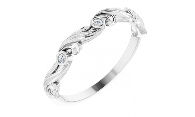 14K White .03 CTW Diamond Anniversary Band - 123301600P