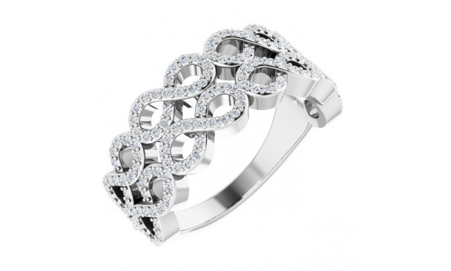 14K White 3/8 CTW Diamond Infinity-Inspired Ring - 123234601P