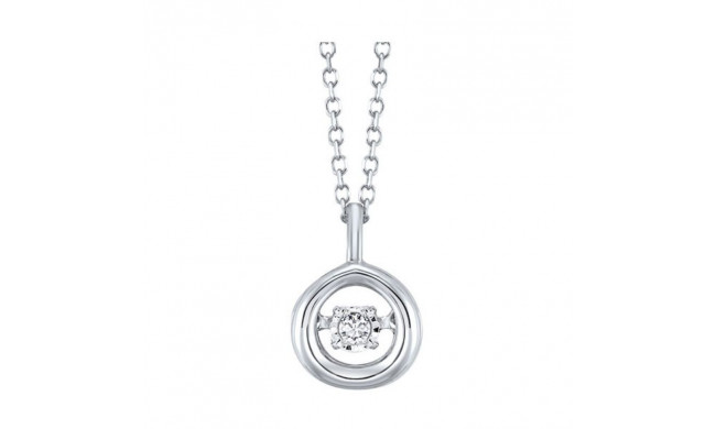 Gems One 10KT White Gold & Diamond Rhythm Of Love Neckwear Pendant  - 1/10 ctw - ROL1225-1WC