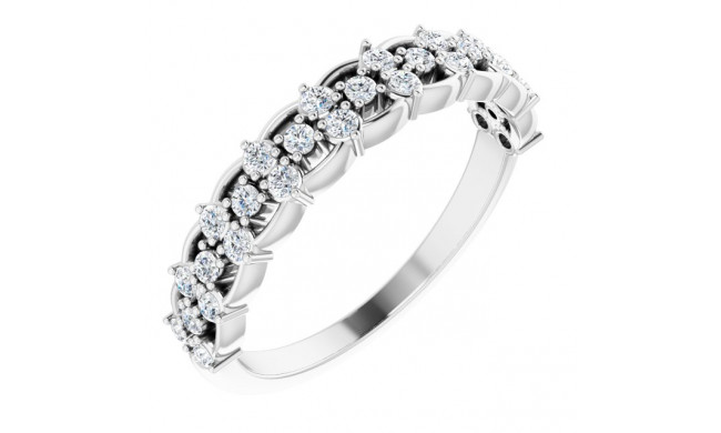 14K White 3/8 CTW Diamond Anniversary Band - 124104600P