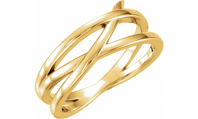 14K Yellow Criss-Cross Ring - 51513102P