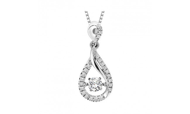 Gems One 10KT White Gold & Diamond Rhythm Of Love Neckwear Pendant  - 1/6 ctw - ROL1197-1WC