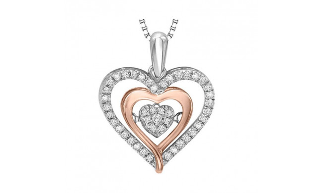 Gems One 10KT Pink Gold & Diamond Rhythm Of Love Neckwear Pendant  - 1/5 ctw - ROL1058-1PSSSC