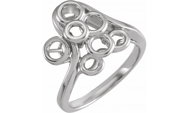 14K White Freeform Ring - 41424516P