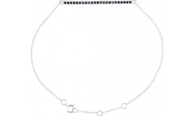 14K White Blue Sapphire 8 Bracelet - 65108970001P