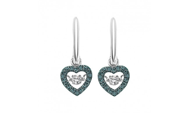 Gems One 14KT White Gold & Diamond Rhythm Of Love Fashion Earrings  - 1/5 ctw - ROL1022-4WBLC