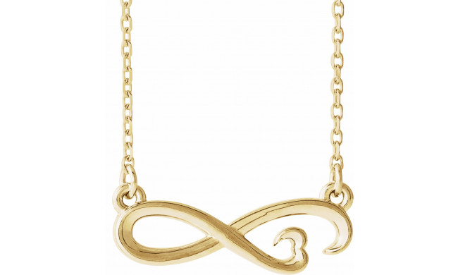 14K Yellow Infinity-Inspired Heart 16-18 Necklace - 86673601P