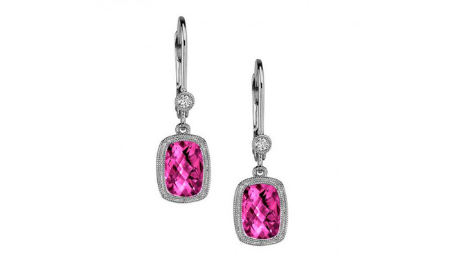 Stanton Color 14k Gold Pink Tourmaline Leverback Earrings