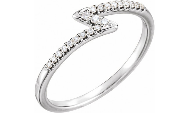 14K White 1/8 CTW Diamond Stackable Ring - 123053600P