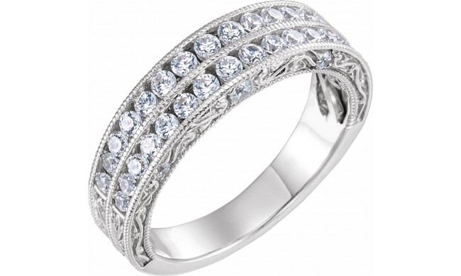 14K White 3/4 CTW Diamond Anniversary Band - 653071601P