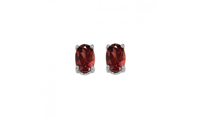 Gems One 14Kt White Gold Garnet (1 Ctw) Earring - EGO64-4W