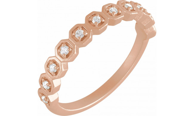 14K Rose 1/6 CTW Diamond Anniversary Band - 123868602P