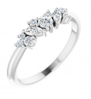 Platinum 1/3 CTW Diamond Multi-Shape Ring - 123930603P