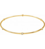 14K Yellow  1/4 CTW Diamond Bezel-Set Bangle 8 Bracelet - BRC763601P