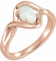 14K Rose Opal Freeform Ring - 71935602P