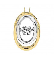 Gems One 14KT Yellow Gold & Diamond Rhythm Of Love Neckwear Pendant  - 1/8 ctw - ROL1051-4YC