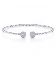 Gabriel & Co. 14k White Gold Bujukan Diamond Bangle Bracelet - BG4123-65W45JJ