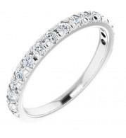 14K White 1/2 CTW Diamond French-Set Anniversary Band - 1238836008P