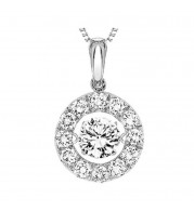 Gems One 14KT White Gold & Diamond Rhythm Of Love Neckwear Pendant  - 1 ctw - ROL1150-4WC