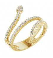 14K Yellow 1/3 CTW Diamond Snake Ring - 123084601P