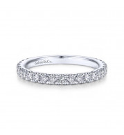 Gabriel & Co. 14k White Gold Contemporary Anniversary Wedding Band - WB14649P4W44JJ