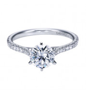 Gabriel & Co. 14k White Gold Contemporary Straight Engagement Ring - ER7431W44JJ