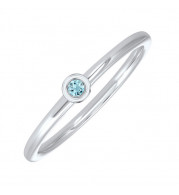 Gems One 10Kt White Gold Aquamarine (1/20 Ctw) Ring - RG73462-1WNA