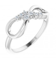 14K White 1/8 CTW Diamond Infinity-Inspired Ring - 123779600P