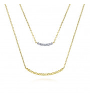 Gabriel & Co. 14k Yellow Gold Hampton Diamond Bar Necklace - NK6087Y45JJ