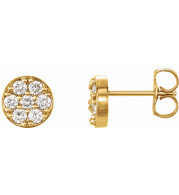 14K Yellow 3/8 CTW Diamond Cluster Earrings - 862896001P