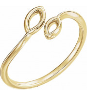 14K Yellow Double Marquise Shape Ring - 51728102P