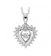 Gems One Silver (SLV 995) & Diamonds Stunning Neckwear Pendant - 1/4 ctw - ROL1195-SSD